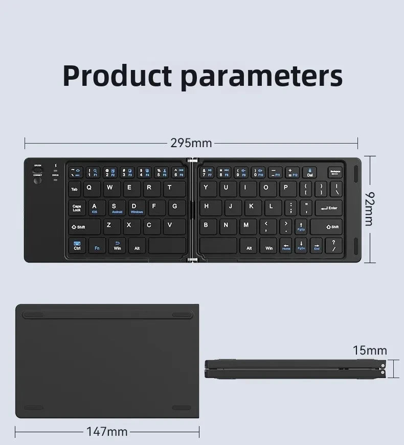 PocketFold Wireless Bluetooth Keyboard